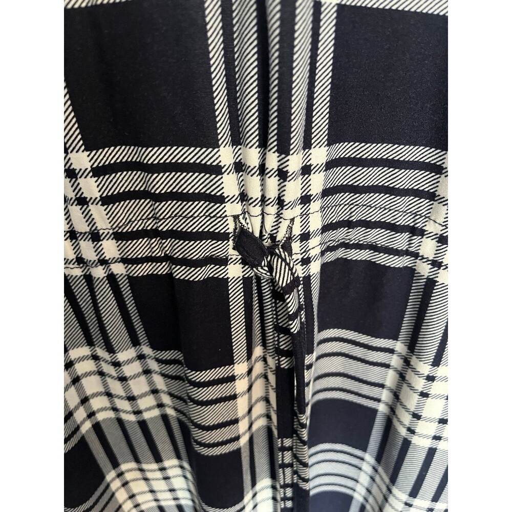 Ava & Viv Black and White Plaid Shirt Dress - Picture 7 of 7